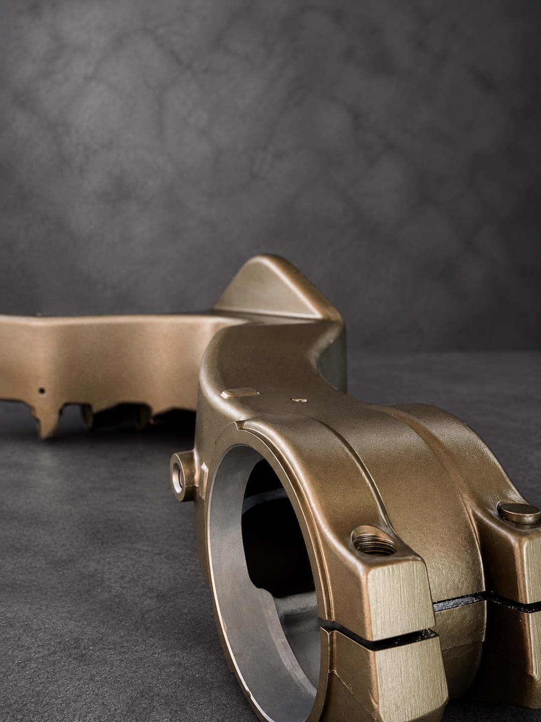 Bronze Cerakote motorcycle swingarm