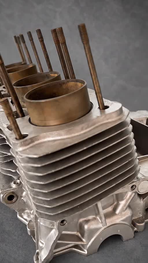 Vapour-blasted Bahder Honda aluminium engine casting